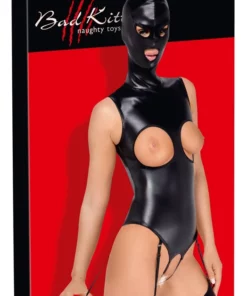Bad Kitty Body bez biustu z maską, imitacja skory, rozmiar M