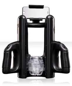 Fleshlight Quickshot Launch Czarna - Automatyczna maszyna intymna z uchwytem na telefon