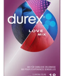 Durex Love Mix Pack 18 szt. - zestaw 5 wariantow smakowych i tekstur