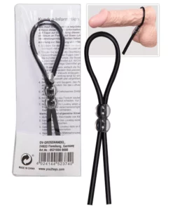 You2Toys silikonowa pętla regulowana do stref intymnych czarna 24 cm
