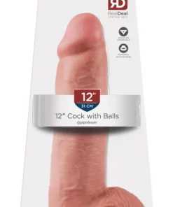 King Cock Model 30 cm z anatomiczną podstawą, kolor cielisty