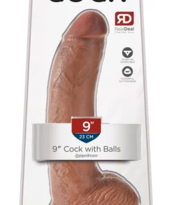 King Cock Model 23 cm ciemny - anatomiczna forma, przyssawka