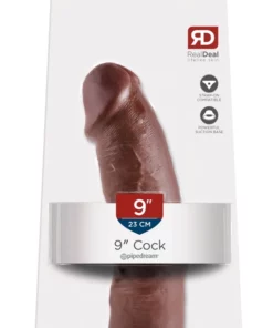 King Cock Anatomiczny Model Zakrzywiony z Przyssawką 24cm Brązowy