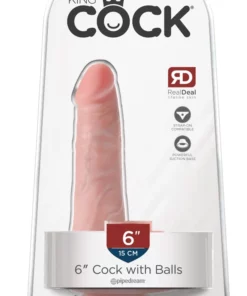 King Cock Model 6" Przyssawka Jasny Kolor Skory 15 cm PVC