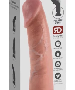 Pipedream King Cock 23 cm Jasny - Wibrator elastyczny z przyssawką