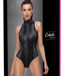 Cottelli PARTY Body matowa imitacja skory węża S, zamek dwukierunkowy