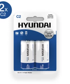 Hyundai Baterie Alkaliczne C LR14 2 sztuki długotrwała energia