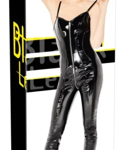 Black Level Kombinezon Lateksowy Długi Na Ramiączkach L Czarny