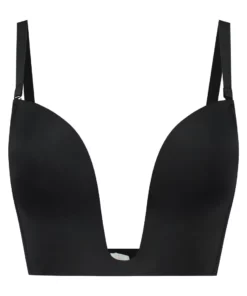 Bye Bra Ultra Plunge Bra Czarny L - głęboki dekolt, wielofunkcyjne ramiączka