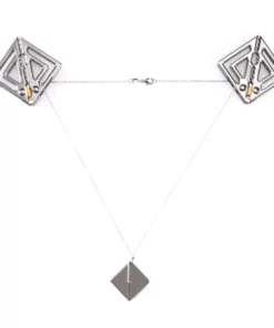 Lockink Zaciski regulowane z zawieszką dekoracyjną szare metal bez niklu