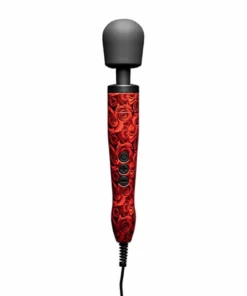 Doxy Original Wand Massager Rose Pattern - Masażer elektryczny, rożowy