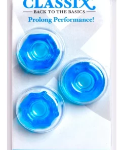 Classix Zestaw 3 Pierścieni Intymnych z Wypustkami TPE Niebieskie