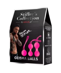 Stifler's Collection Kulki do ćwiczeń mięśni 3 szt. silikonowe rożowe