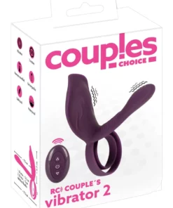 Couples Choice RC Couples Vibrator 2 - System dla par z pilotem, silikonowy