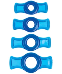 Doc Johnson TitanMen Tools - Zestaw elastycznych pierścieni TPR 4 szt.