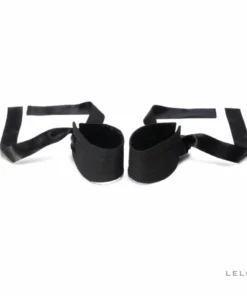 LELO Etherea Silk Cuffs luksusowe kajdanki jedwabne czarne 150cm