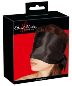 Bad Kitty Satynowy Szal Wiązany Na Oczy Czarny 120x15cm