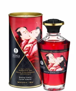 Shunga Aphrodisiac Warming Oil Blazing Cherry 100ml - rozgrzewający olejek masażowy