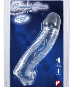 Crystal Clear Transparent Rękaw Wydłużający z Mankietem 23 cm TPE