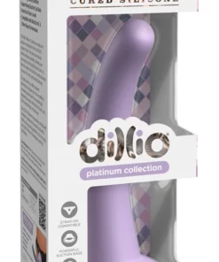 Dillio Platinum Curious Five 14,6 cm silikonowy zakrzywiony fioletowy