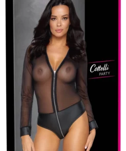 Cottelli PARTY Body Siateczkowe Matowe Majtki Czarne S