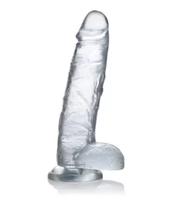 Curve Toys Crystal Clear 23 cm model z przyssawką i anatomiczną podstawą