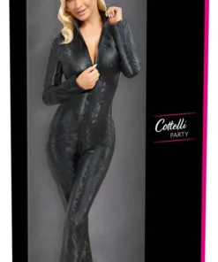 Cottelli PARTY Kombinezon Długi Skora Węża Szary 2XL