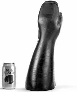 All Black AB13 duży model dłoniowy 39 cm, elastyczny PVC, czarny