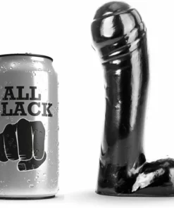 All Black Model 15 cm - Czarny element intymny, gładka powierzchnia
