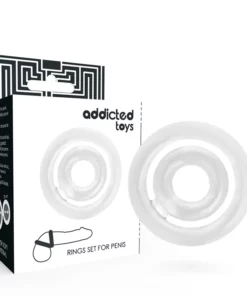 Addicted Toys Potenz-C-Ring Zestaw Silikonowych Pierścieni Przezroczystych