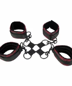 CalExotics Scandal Hog Tie - mankiety regulowane, czerwono-czarne