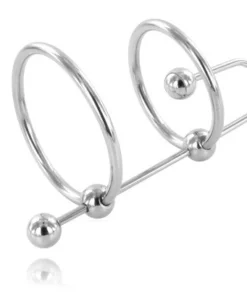 Metal Hard - Stalowy pierścień intymny z zabezpieczeniem, 28/32 mm