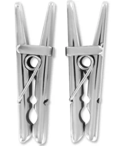 Metal Hard - klipsy zaciskowe stalowe na sutki, 8 cm, 2 sztuki