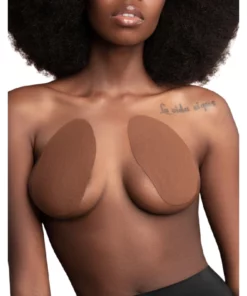 Bye Bra Wzmacniacz piersi satynowy F/H 3 pary brązowych wkładek