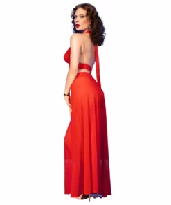 Chilirose CR 4857 Komplet Top i Spodnie Czerwony Rozmiar S