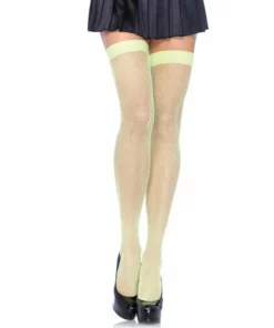 Leg Avenue kabaretki neonowe do uda, siateczkowe, nylon, one size