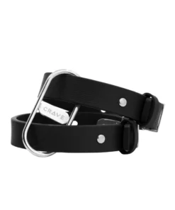 Crave ICON Cuffs mankiety czarne ze srebrem eleganckie stal nierdzewna