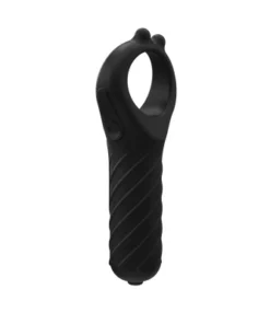 Bathmate Vibe Edge silikonowy pierścień z systemem wibracji, czarny