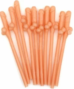 Diablo Picante - zestaw 10 słomek imprezowych w humorystycznym kształcie