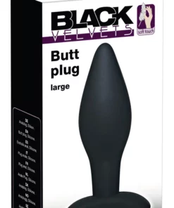 Black Velvets silikonowy korek anatomiczny 12 cm czarny