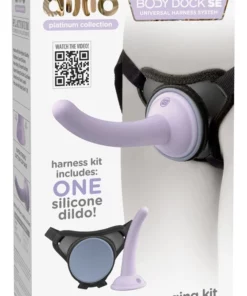 Dillio Platinum Body Dock System Fioletowy 14,6 cm Uprząż + Akcesorium