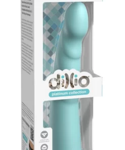 Dillio Platinum Slim Seven 19,7 cm turkusowy - model z rowkami, silikon