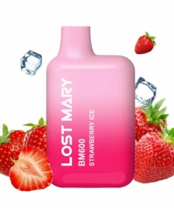 Lost Mary BM600 Jednorazowy Inhalator 2% Nikotyny Lod Truskawkowy 600 zaciągnięć