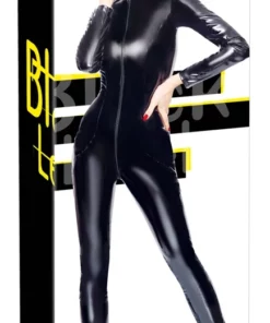 Black Level Kombinezon Winylowy Czarny Długi Połysk L Fason Slim