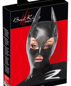 Bad Kitty maska na głowę czarna z uszami elastyczna skora