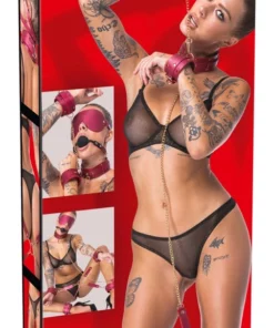 Bad Kitty Zestaw Kajdanek Gems Rożowy Perłowy 6-częściowy