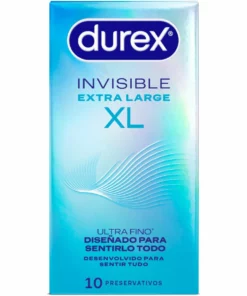Durex Invisible XL 10 szt. - ultracienkie prezerwatywy, szerokość 57 mm