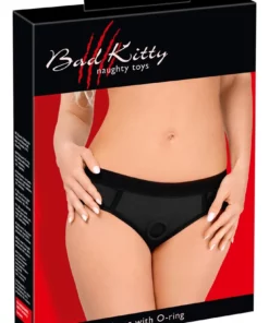 Bad Kitty Strap-On Czarny XL z Elastycznym Pierścieniem 3,5 cm