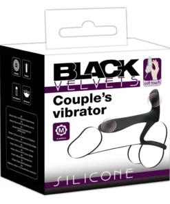 Black Velvets Pierścień wibrujący silikonowy 14 cm czarny USB wodoodporny