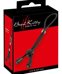 Bad Kitty Pierścień regulowany czarny - silikonowy system zaciskowy 38 cm